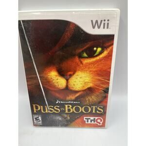 DreamWorks Puss in Boots - Nintendo Wii 2011 - Clean & Tested Working